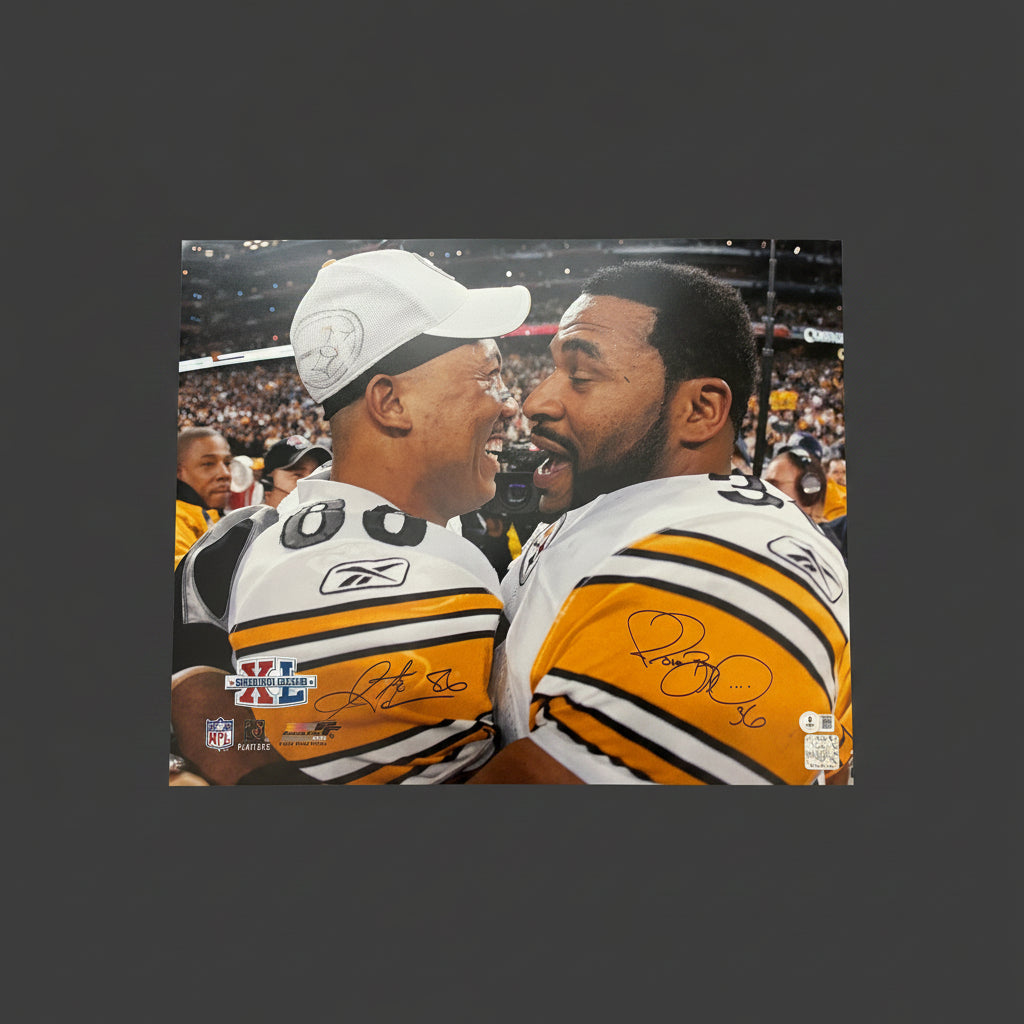 Hines Ward & Jerome Bettis Signed SB XL 16x20 Photo (Beckett)