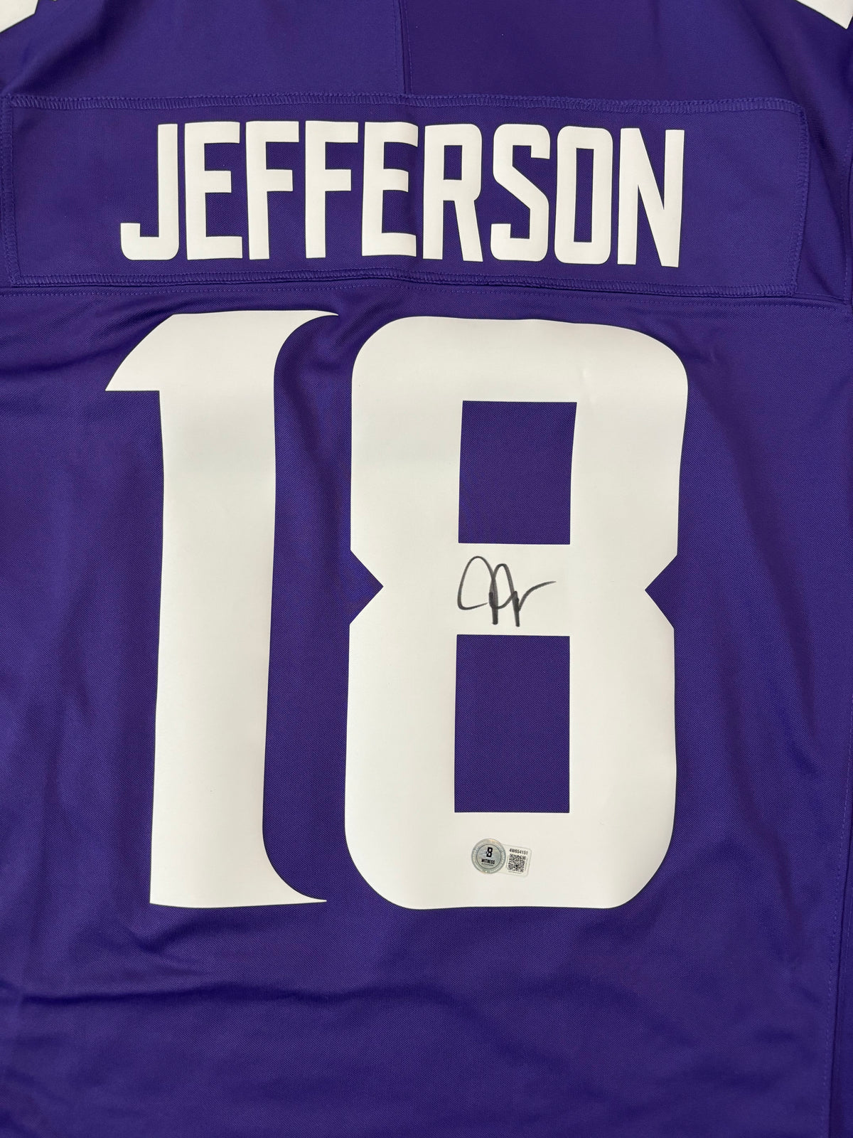 Justin Jefferson Signed Minnesota Purple Football Jersey (Beckett)