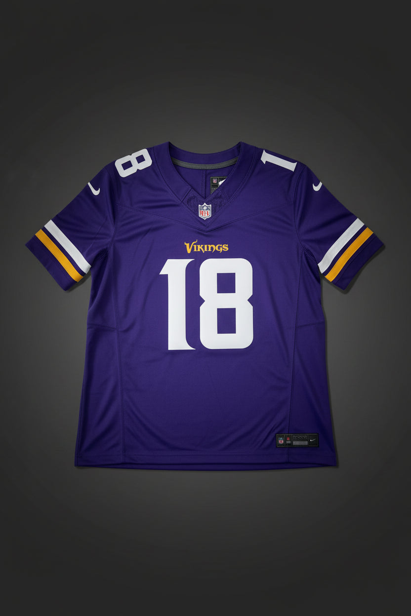 Justin Jefferson Signed Minnesota Purple Football Jersey (Beckett)