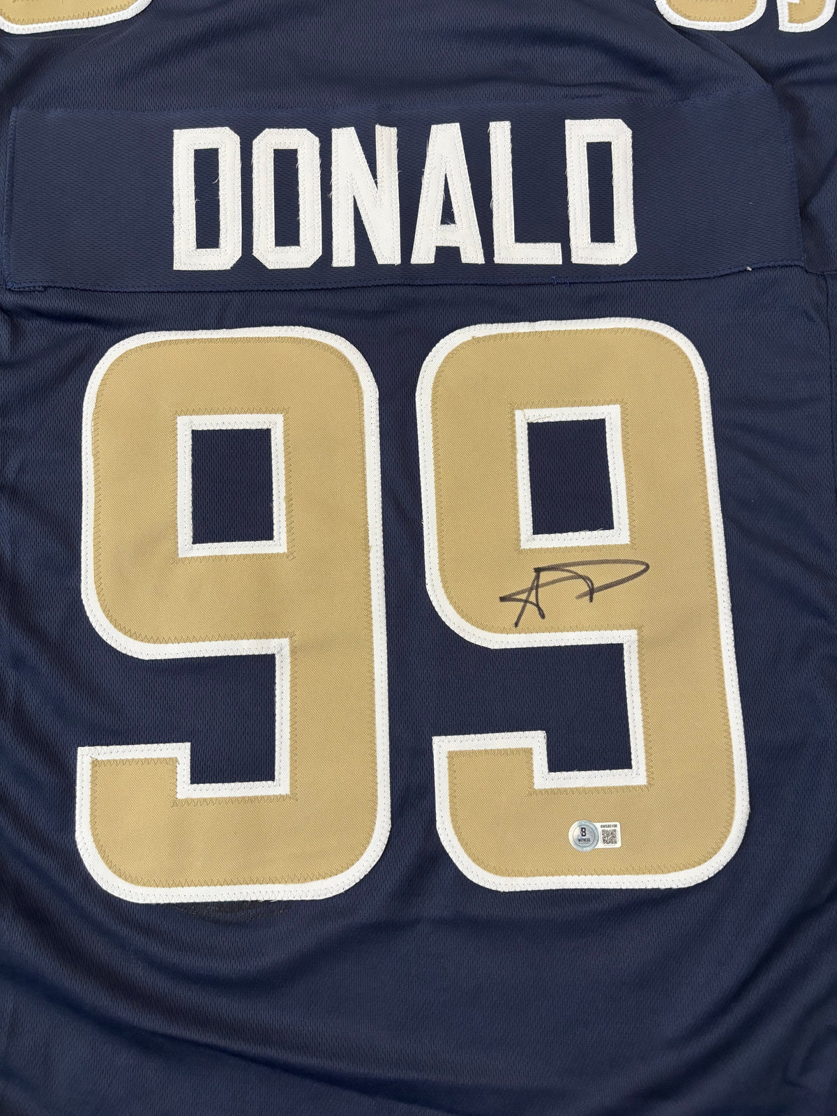 Aaron Donald Signed LA Navy Football Jersey (Beckett)