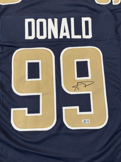 Aaron Donald Signed LA Navy Football Jersey (Beckett)