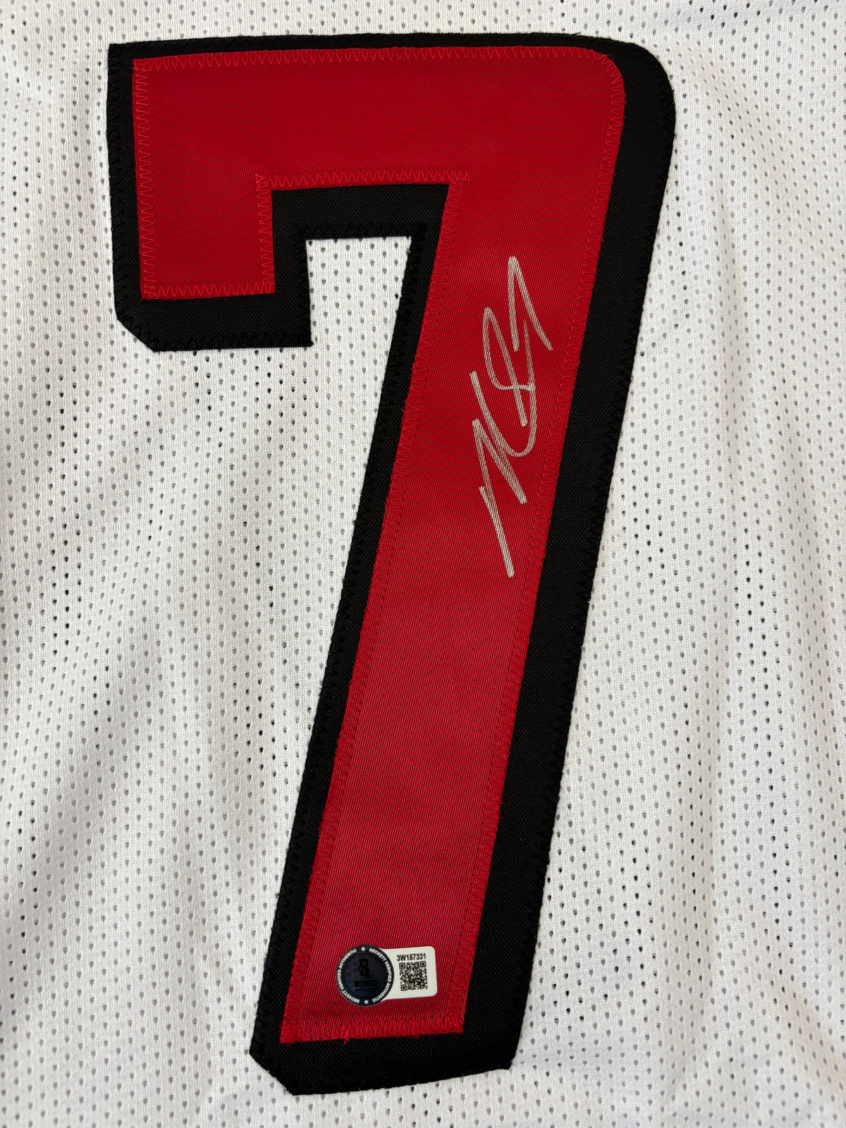 Michael Vick Signed Atlanta White Football Jersey (Beckett)