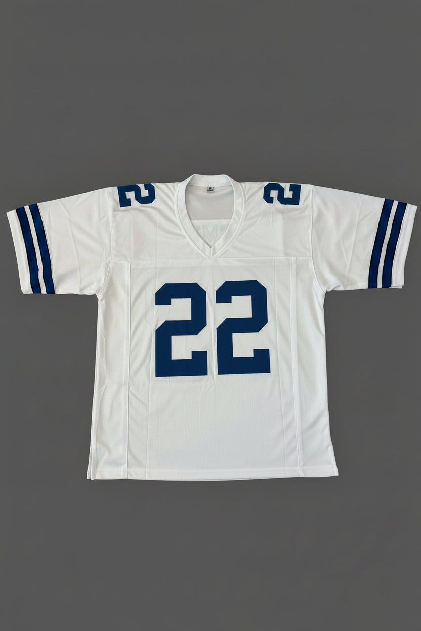 Emmitt Smith Signed Dallas White Jersey (PSA)