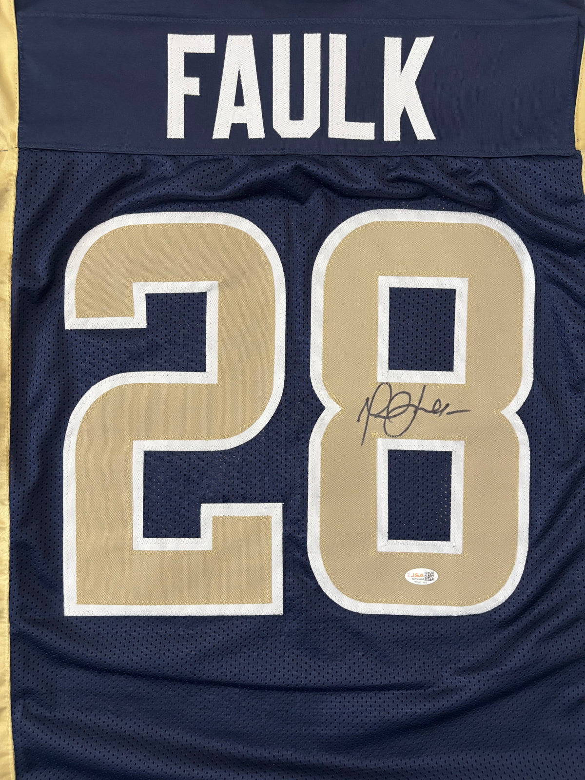 Marshall Faulk Signed St. Louis Navy Jersey (Beckett)