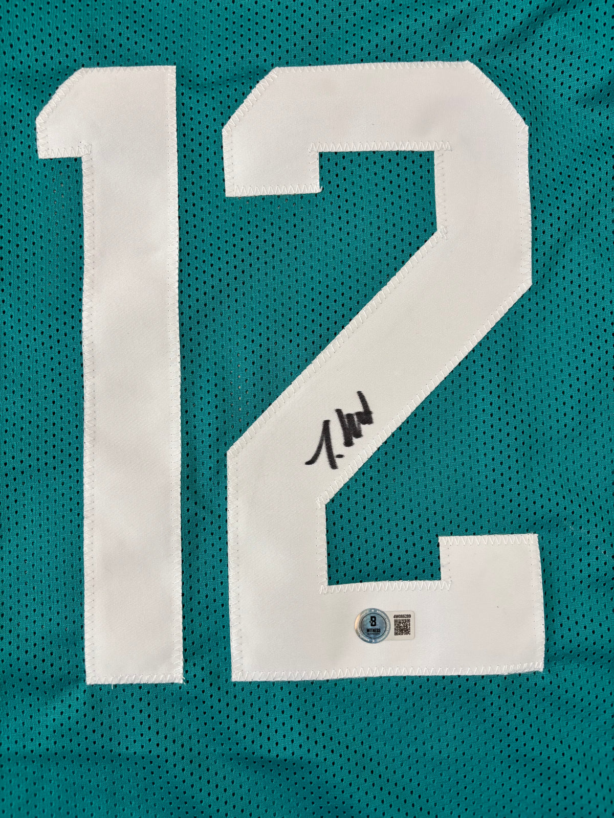 Travis Hunter Signed Jacksonville Teal Football Jersey (Beckett)