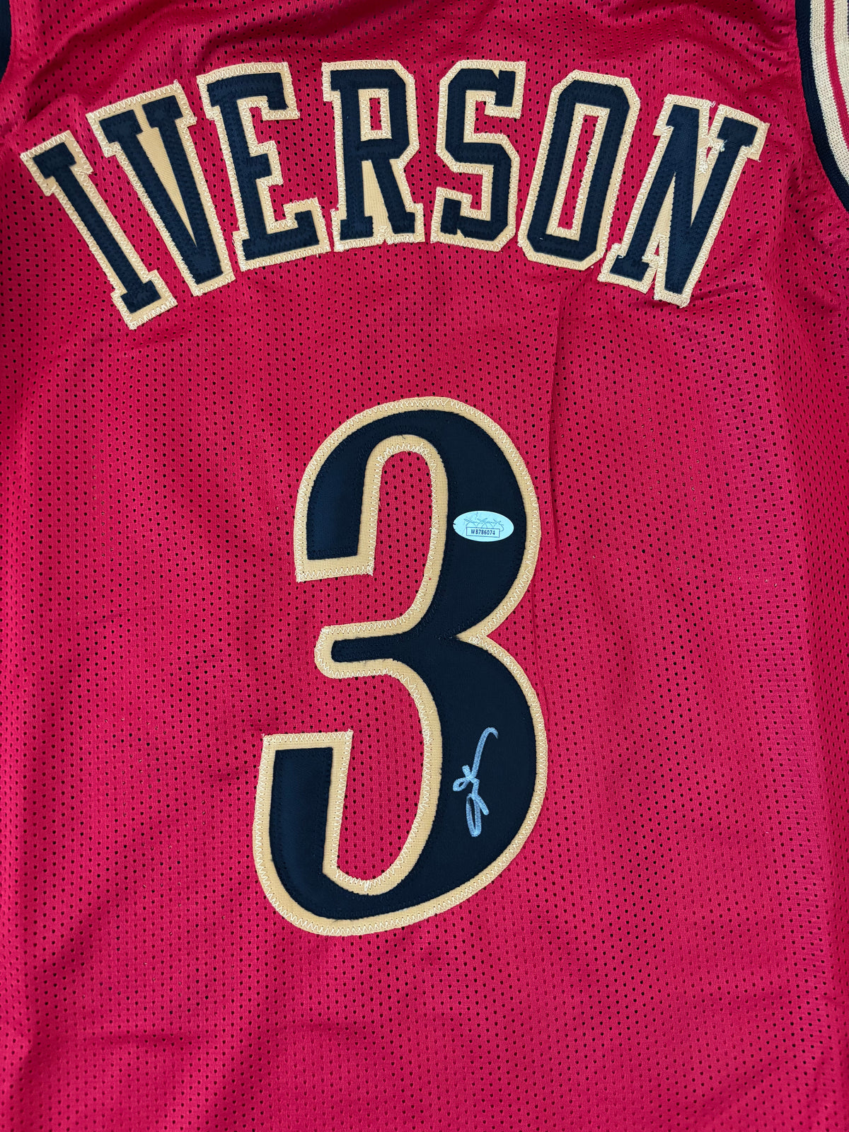 Allen Iverson Signed Philadelphia Red Jersey (Beckett)