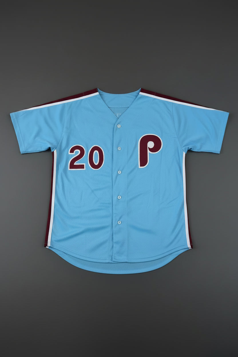 Mike Schmidt Signed Philadelphia Light Blue Jersey (Beckett)