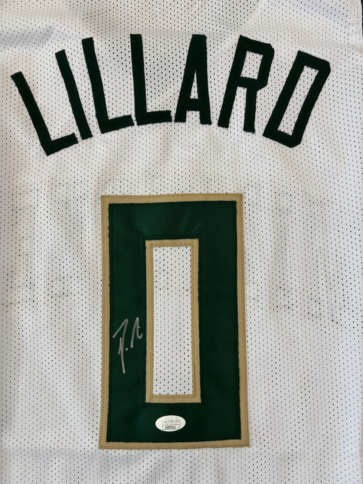Damian Lillard Signed Milwaukee White Jersey (JSA)