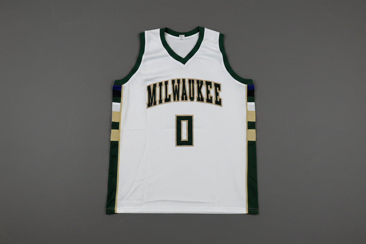 Damian Lillard Signed Milwaukee White Jersey (JSA)