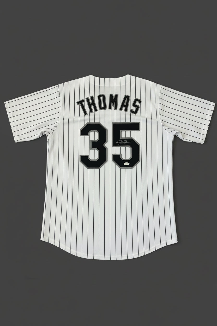 Frank Thomas Signed Chicago Pinstripe Jersey (JSA)