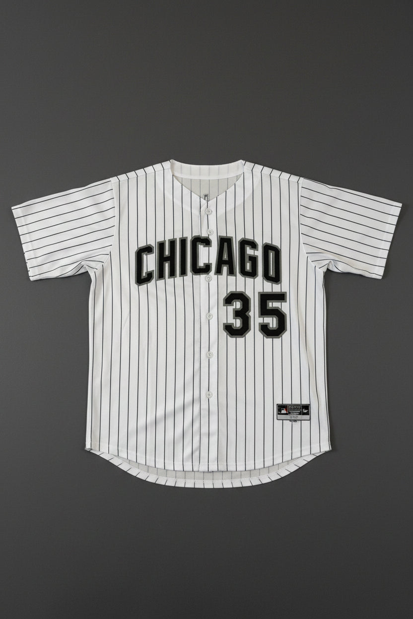Frank Thomas Signed Chicago Pinstripe Jersey (JSA)
