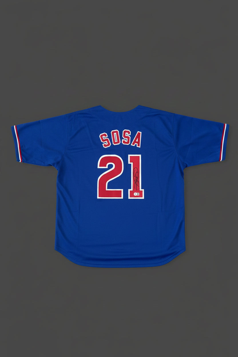 Sammy Sosa Signed Chicago Royal Blue Jersey (Beckett)