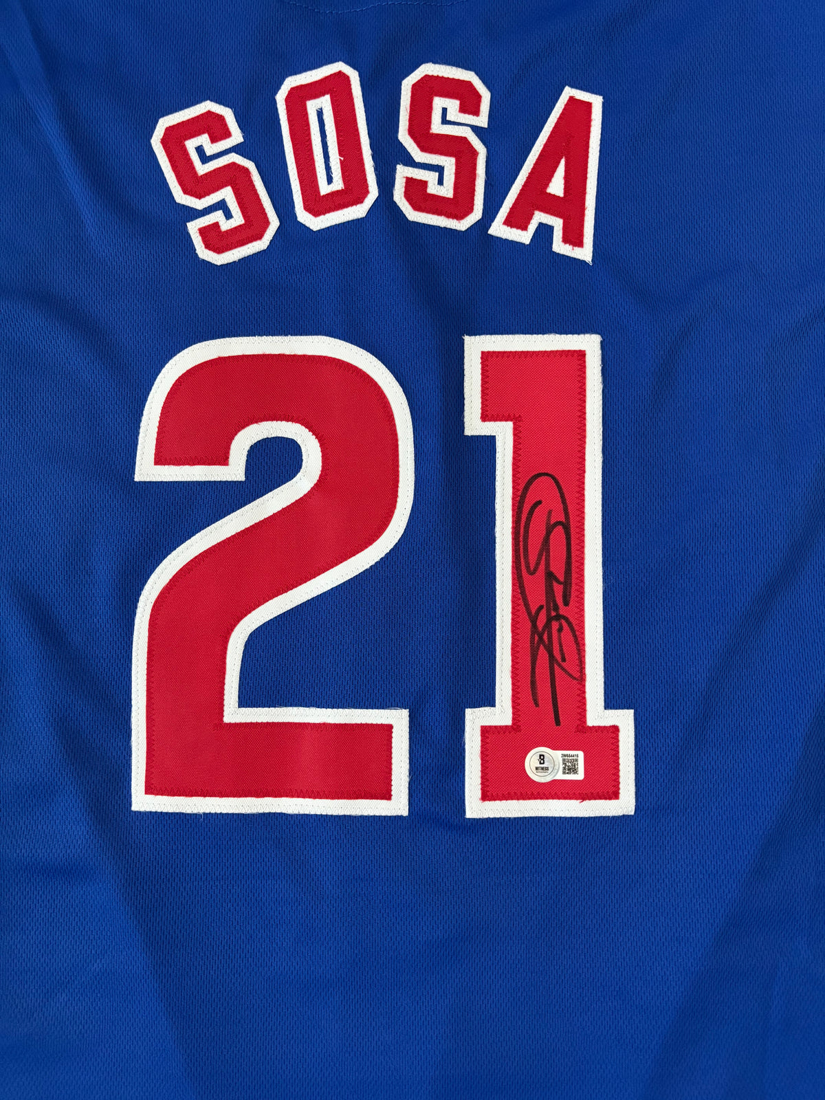 Sammy Sosa Signed Chicago Royal Blue Jersey (Beckett)