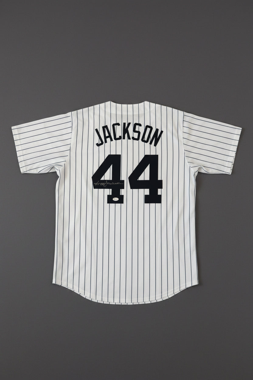 Reggie Jackson Signed NY Pinstripe Jersey (JSA)