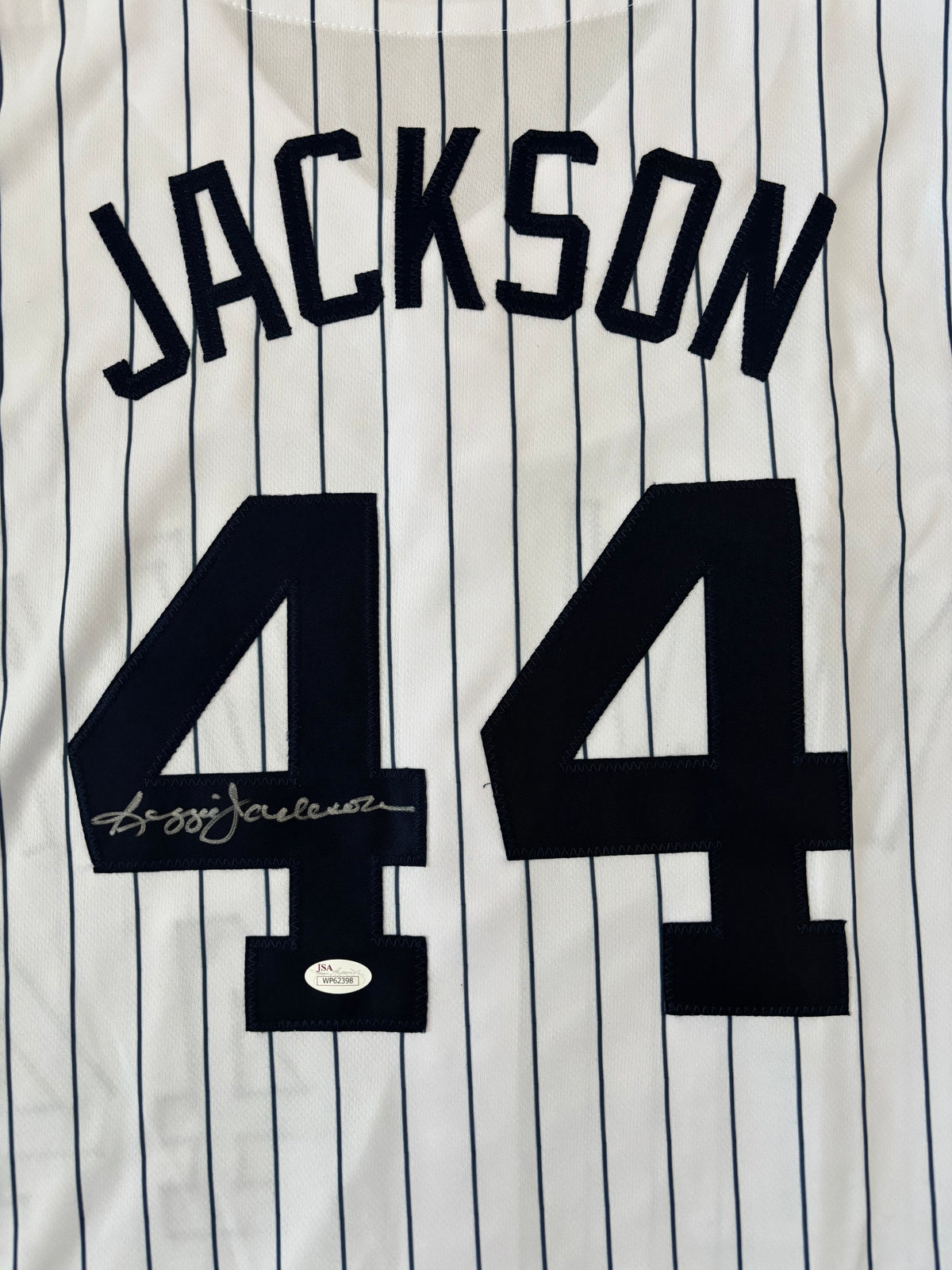 Reggie Jackson Signed NY Pinstripe Jersey (JSA)
