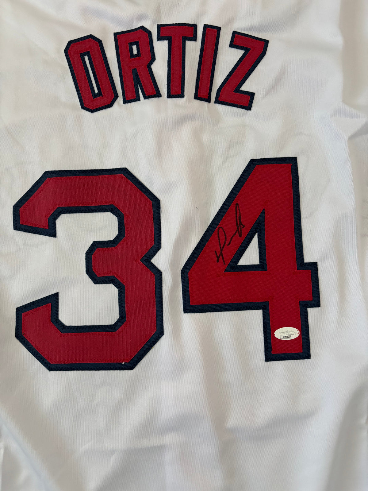 David Ortiz Signed Boston White Jersey (JSA)