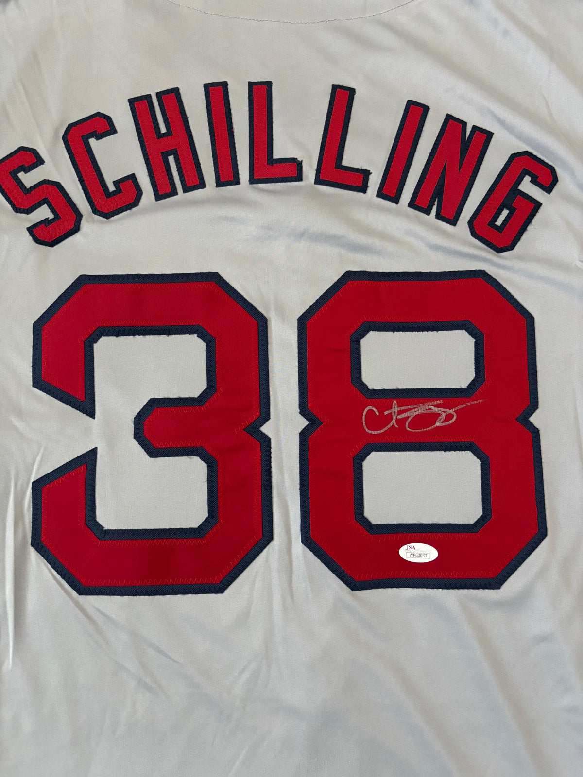 Curt Schilling Signed Boston Grey Jersey (JSA)
