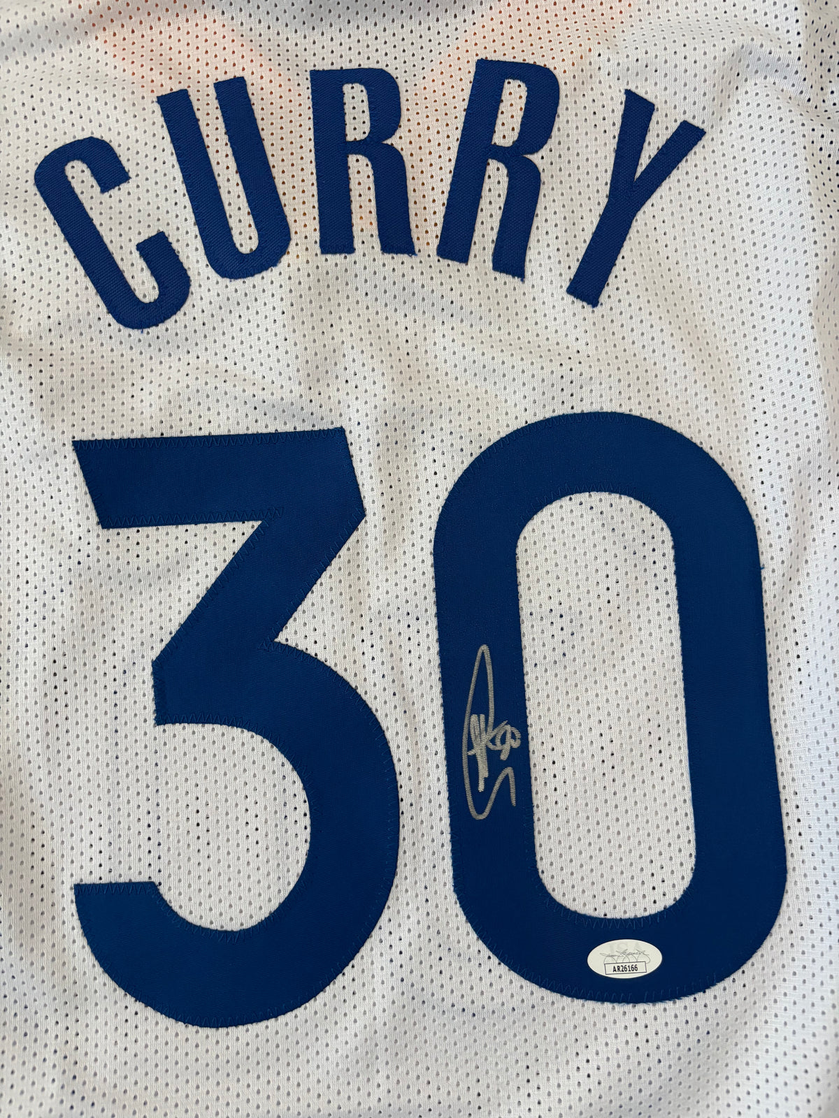 Stephen Curry Signed GS White Basketball Jersey (JSA)