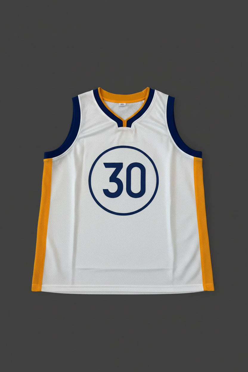 Stephen Curry Signed GS White Basketball Jersey (JSA)