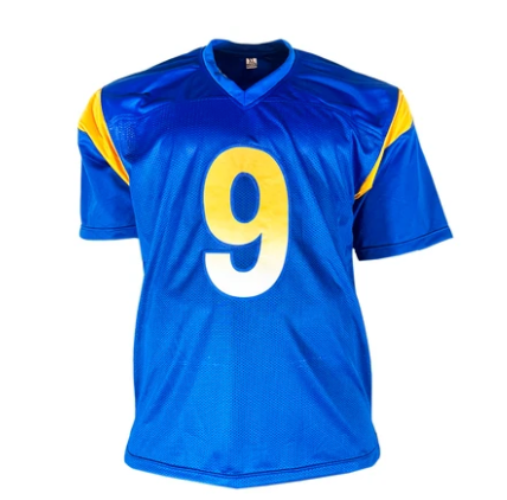 Matthew Stafford Signed LA Blue Football Jersey (Beckett)