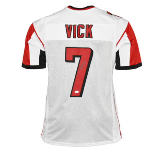 Michael Vick Signed Atlanta White Football Jersey (Beckett)