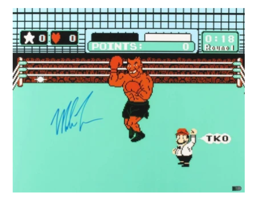 Mike Tyson Autographed Punch-Out 16x20 Photo (JSA)