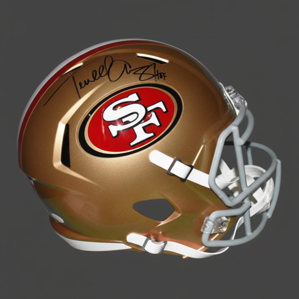 Terrell Owens Signed HOF Inscription 49ers Full-Size Helmet (JSA)
