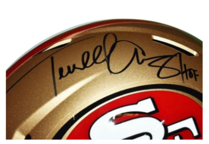 Terrell Owens Signed HOF Inscription 49ers Full-Size Helmet (JSA)