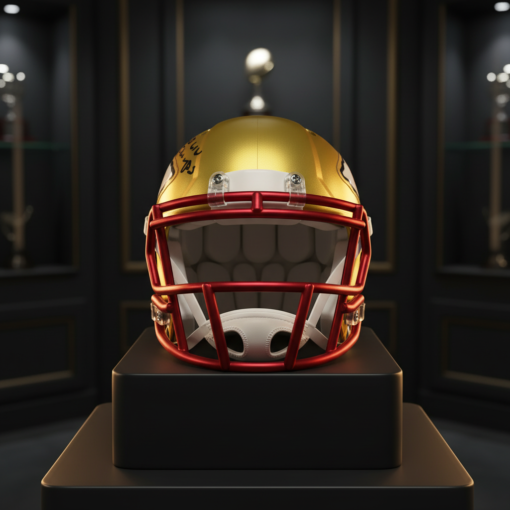Travis Kelce Signed Kansas City Chiefs SB LIV Champs Mini Football Helmet (Beckett)