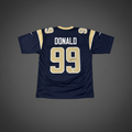 Aaron Donald Signed LA Rams Navy Football Jersey (Beckett)