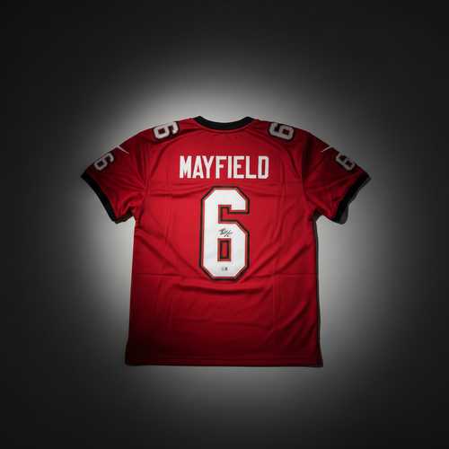 Baker Mayfield Signed Tampa Bay Buccaneers Red Football Jersey (Beckett)