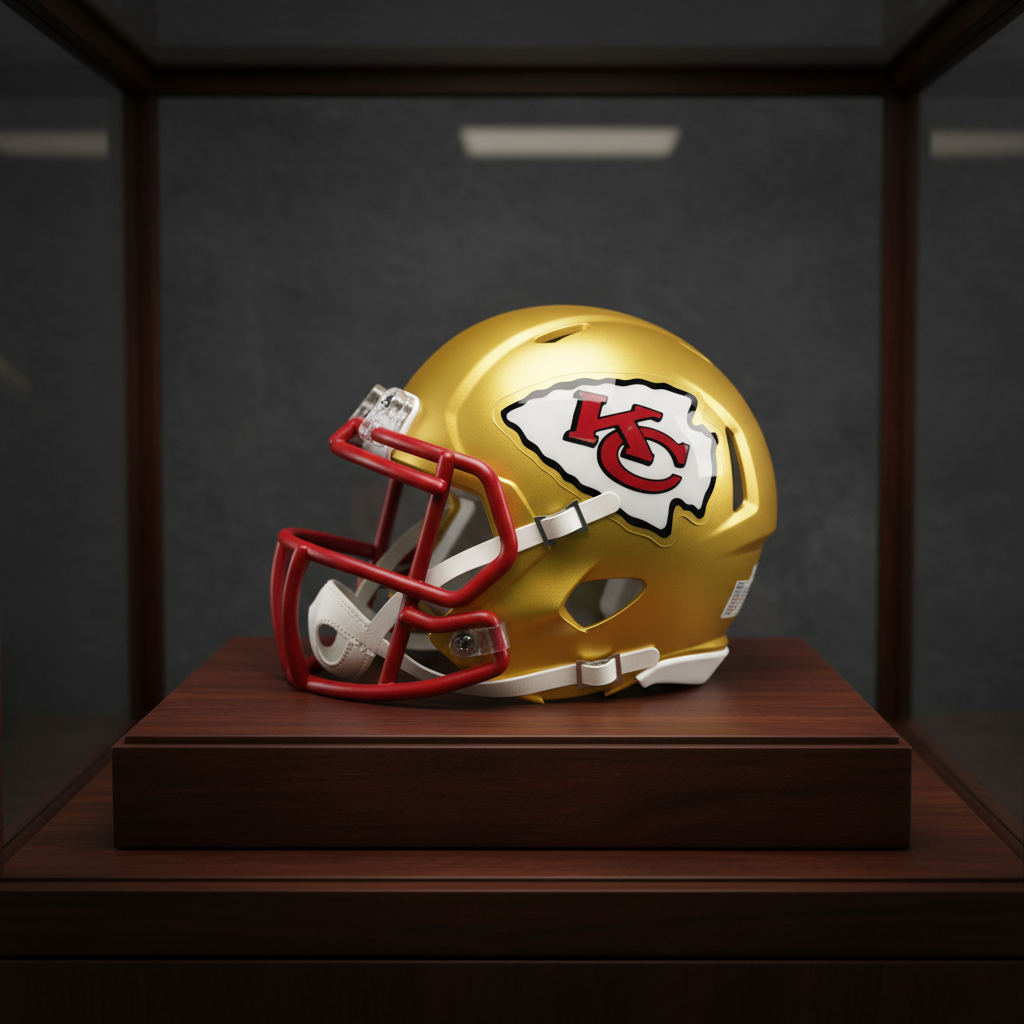 Travis Kelce Signed Kansas City Chiefs SB LIV Champs Mini Football Helmet (Beckett)